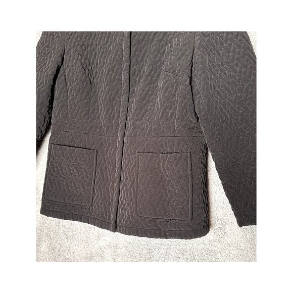 Esprit Women's Quilted Black Jacket with Front Zipper and Pockets - Medium - Picture 6 of 8